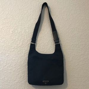 PRADA Black Tessuto Shoulder Bag